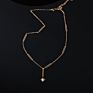 Stainless Steel Plated 18K Gold Irregular Star Pendant Necklace Jewelry