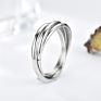 Stainless Steel Ring Triple Interlocked Rolling High Polish Ring Design