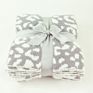 Stock Lot Big Chunky Jacquard Animal Print Leopard Knit Throw Blanket for Home Decor