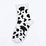 Striped Socks Funny Cow Print White Cartoon Calcetines Harajuku Skarpetki Cute Animal Chaussettes Kawaii Happy Sock for Girls