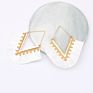 Style Alloy Geometric V-Shaped Color Flower Vintage Women Spring Female Boho Tassel Hoop Earrings