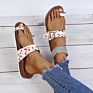 Style Fancy Flat Sandals with Clip-On Footprints