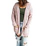 Style Knitting Jacket Coat Causal Women Long Cardigan Sweater with Pocket