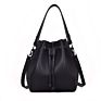 Style Pu Leather Drawstring Bucket Bag Leisure Lady Handbag