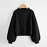 Style Sweaters Early Autumn Casual Cardigans Sweaters Pure White Drop Bishop Sleeve Sweater