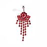 Style Tanji Silver Zircon Rhinestone Tassels Paw Belly Rings Belly Rings