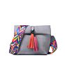 Style Vintage Tassels Small Square Handbag Frosted Casual Crossbody Bag