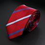 Stylish Men's Stripe Necktie College Style Red Navy Blue Green Multi-Color Twill Cosplay Party Business Wedding Neck Ties