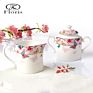 Sugar Jar with Lid Bone Tea Set Creamer Pot Sugar Bowl Porcelain Sugar and Milk Pot for Dinnerware