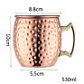 Taza De Cobre Martillado De Latón, Oro Rosa, Acero Inoxidable 304, Cerveza Moscow Mule, Superventas