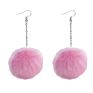 Temperament Chain Long Wool Ball Pom Pom Earrings Women's Earrings for Women