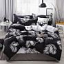 The Most Popular Design Leaf Pattern Luxury 3 Pcs 100% Polyester Duvet Cover Set