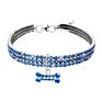 Three-Row Elastic Large Rhinestone Bone Diamond Pet Collar Jewelry Cat and Dog Rhinestone Necklace