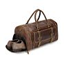 Tiding Vintage Large Mens Weekender Top Grain Crazy Horse Leather Travel Duffle Bag Overnight Bag with Shoe Compartment