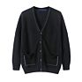 Tmw Mens 100% Cotton Sweater Knitted Single Breasted Stripes Pocket Pull Homme Men Long Sweater Cardigan