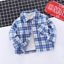 Toddler Little Boys Girls Baby Thick Warm Long Sleeve Coat Plaid Flannel Cotton Brushed Casual Button down Shirts