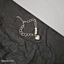 Top Alloy Asymmetric Crude Chain Pearl Glossy Heart Bracelets Women