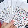 Tree Snow Snowflake Nail Sticker Christmas Hanging Machine Decoration Nail Art Transfer Adhesive Sticker