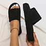 Trend Branded Green Women Slippers Fashionable Towel Terry Slides Famous Outdoor Women Toweling Slippers
