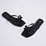 Trend Jelly Sandals Flat Shoes with Rivet Design Square-Toe Sandals for Women Flip Flop Slides Slippers