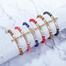 Trend Popular Inspiration Cross Shape Initial Stretch Wood Beads Bracelets Jewelry for Women
