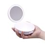 Tri Fold Sides round Mirror Led Personalised Compact Mirror with Light