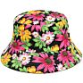 Tropical Flower Hawaiian Pattern Bucket Fitted Beach Floral Bucket Hat , Floral Printing Bucket Hat , Printed Bucket Hats