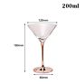 Unique Luxury Fancy round Handmade Electroplated Crystal Rose Gold Stemmed Wine Glass Cocktail Champagne Glasses Goblet Glasses