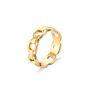 Unique Non Tarnish Jewelry Link Chain Rings Stainless Steel Jewelry 18K Gold Plated Knuckle Rings