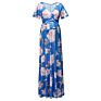 V Neck Bandage Floral Print Pregnancy Clothes Maternity Wear Dresses