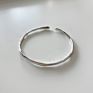 Vianrla 925 Sterling Silver Cuff Bracelet Hammered Silver Gold Plated Bangle