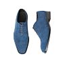 Vikeduo Hand Made Latest Shoe Trends Styles Blue Brogues Leather Suede Dress Men Classic Shoes