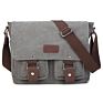 Vintage Canvas Satchel Messenger Bag Men Travel Shoulder Bag with Adjustable Shoulder Strap