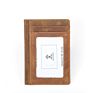 Vintage Genuine Leather Foldable Rfid Slim Card Holder Wallet for Men