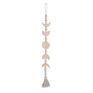 Wall Hanging Ornament Garland Wooden Star Moon Bead Kids Room Nursery Fall Wooden Bead Garland with Tassels for Home Decoration