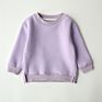 Warm Fleece Children Boy Girl Kids Plain Kid Logo Pullover Sweatshirt