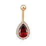 Water Drop Cubic Zirconia Piercing Navel Surgical Steel Piercings Navelpiercing Ombligo Nombril Belly Button Rings Cllp021