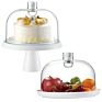 Wedding Birthday Party Plastic White Cake Stand with Usb Disco Led Light Acrylic Clear Cake Dome Cover