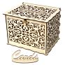 Wedding Decorations Card Box and Guest Book Roses Wooden Card Holder Money Box Security Heart Lock Rustic Supplies Wooden Box