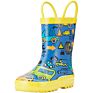 Western Chief Boys Waterproof Printed with Easy Pull on Handles Safety Rubber Designer Kids Rain Boot