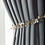 White Elegance Interior Thermal Insulated Double Panel Blackout Curtains Soft Velvet Curtain for Bedroom