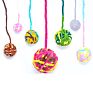 Whole Funny Cat Chase Balls Toys Colorful Woolen Yarn Balls Built-In Bell for Cats Pets