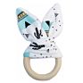 Wholesales Wood Bunny Teether Organic Teething Ring Neutral Baby Wood Teething Ring