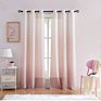 Window Sheer Polyester Linen Look Curtain Panel Linen Gradient Print Fabric for Living Room Bedroom
