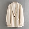 Woman Solid Color Casual Blazer