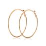 Women 18K Gold Filled 30 to 100Mm Big Circle Hoop Earrings Smooth Large Hoop Earrings