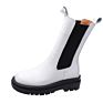 Women Ankle Boots Warm Snow Shoes Black White Boots Pu Leather Ladies Platform Booties Fur High Heels