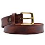 Women Buckle Full Grain Leather Ladies Slim Vintage Belt