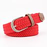 Women Elastic Weaving Belts Handmade Leather Belt Fedex