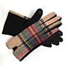 Women Gloves Touch Screen Thick Warm Adult Hand Outdoor Mittens Plaid Gloves